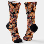 Chaussette Papillons orange (Angulaire)
