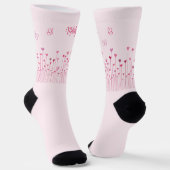 Chaussette Papillons roses Coeurs & Fleurs Personnalisés (Angulaire)
