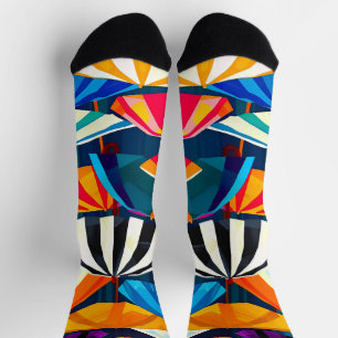 Chaussette Parapluie Abstrait Rainbow Beach