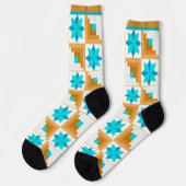 Chaussette Parchemin multicolore motif géométrique (Gauche)