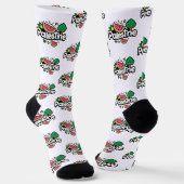 Chaussette Parole palestinienne mignonne entourée de pastèque (Angulaire)