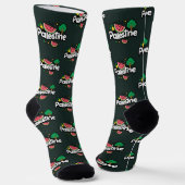 Chaussette Parole palestinienne mignonne entourée de pastèque (Angulaire)