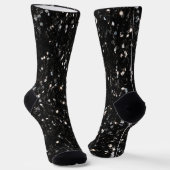 Chaussette Parties scintillant brillante noire et blanche Mon (Angulaire)