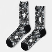 Chaussette Parties scintillant de motif de diamant (Gauche)