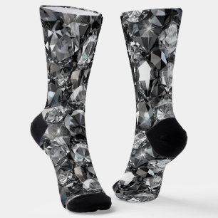 Chaussette Parties scintillant de motif de diamant