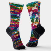 Chaussette Parties scintillant de séquences métalliques Motif (Angulaire)