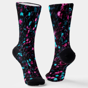 Chaussette Parties scintillant en mosaïque bleu brillant