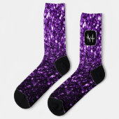 Chaussette Parties scintillant foncé violet faux brillant sci (Gauche)