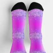 Chaussette Parties scintillant or rose violet Neon  à gouttes (Haut)