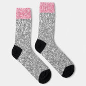 Chaussette Parties scintillant Rose Et Gris (Droite)