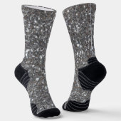 Chaussette Parties scintillant Silver Sparkle Faux (Angulaire)
