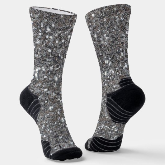 Chaussette Parties scintillant Silver Sparkle Faux (Angulaire)