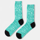 Chaussette Parties scintillant Turquoise Sparkly de luxe (Gauche)