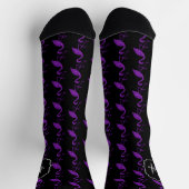 Chaussette Parties scintillant violet flamant brillant motif  (Haut)