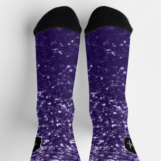 Chaussette Parties scintillant violet foncé ultra violet scin (Haut)