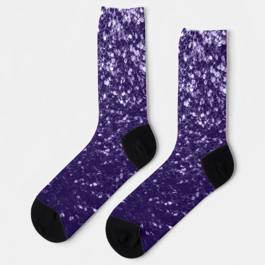 Chaussette Parties scintillant violet foncé ultra violet scin (Gauche)