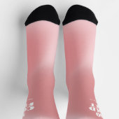 Chaussette Pas de pieds froids Funny Pink Gradient Custom Bri (Haut)