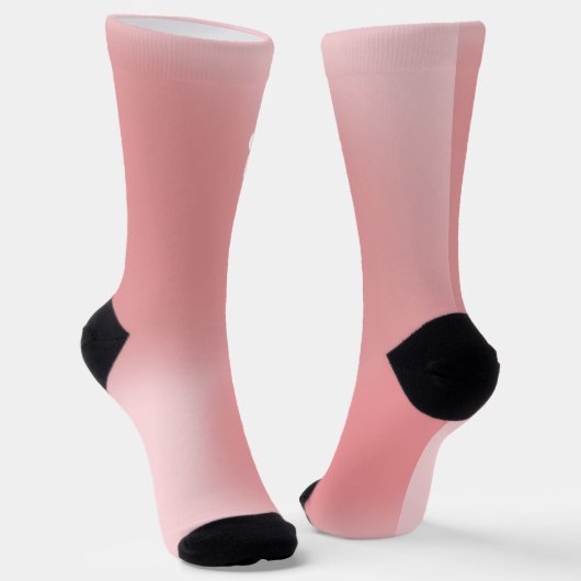 Chaussette Pas de pieds froids Funny Pink Gradient Custom Bri (Angulaire)