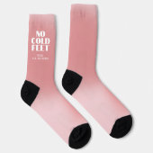 Chaussette Pas de pieds froids Funny Pink Gradient Custom Bri (Droite)