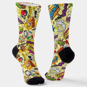Chaussette Passez au plaisir : Chaussettes Retro Comic Pop Ar
