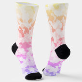 Chaussette Pastel Funky Eclectique Boho Abstrait Coucher de s (Angulaire)