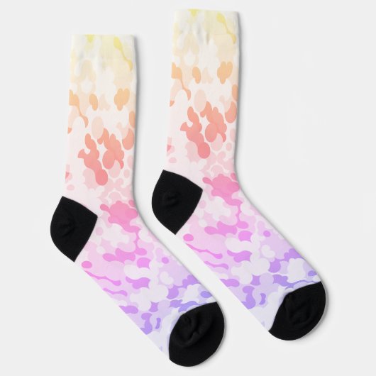 Chaussette Pastel Funky Eclectique Boho Abstrait Coucher de s (Droite)