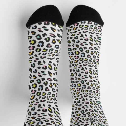 Chaussette Pastel Leopard Spot Motif (Haut)