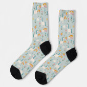 Chaussette Pastel mignon Rainbow Unicorn Motif (Gauche)