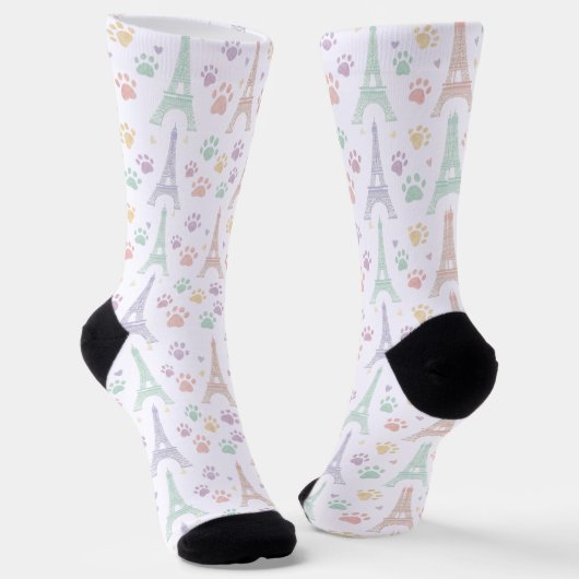 Chaussette Pastel Paris Paw Print Socks (Angulaire)
