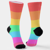 Chaussette Pastel Rainbow Color Strips Design (Angulaire)