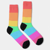 Chaussette Pastel Rainbow Color Strips Design (Droite)