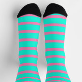Chaussette Pastel Turquoise Bleu Vert Et Rose (Haut)