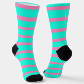 Chaussette Pastel Turquoise Bleu Vert Et Rose (Angulaire)