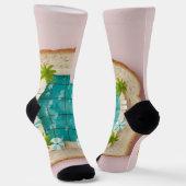 Chaussette Pastel Vaporwave Pool Toast (Angulaire)