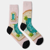 Chaussette Pastel Vaporwave Pool Toast (Droite)