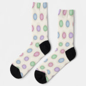Chaussette Pastels Colorés Points Distressés (Gauche)
