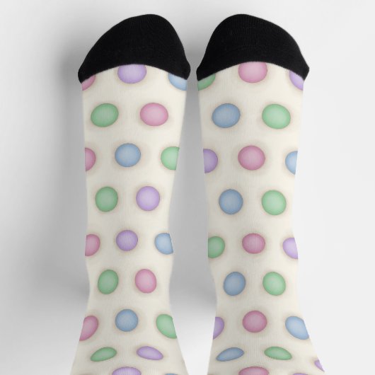 Chaussette Pastels Colorés Points Distressés (Haut)