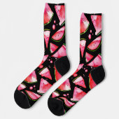 Chaussette Pastèque à l'aquarelle 2 (Gauche)