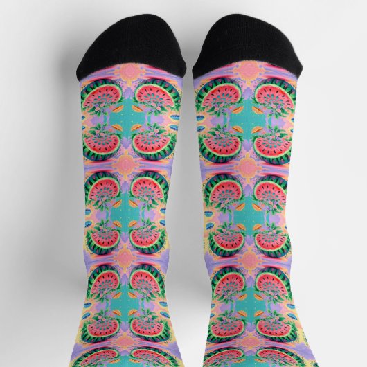 Chaussette pastèque colorée (Haut)