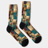 Chaussette Patchwork Abstrait Élégant – Artistique sur Mesure (Droite)