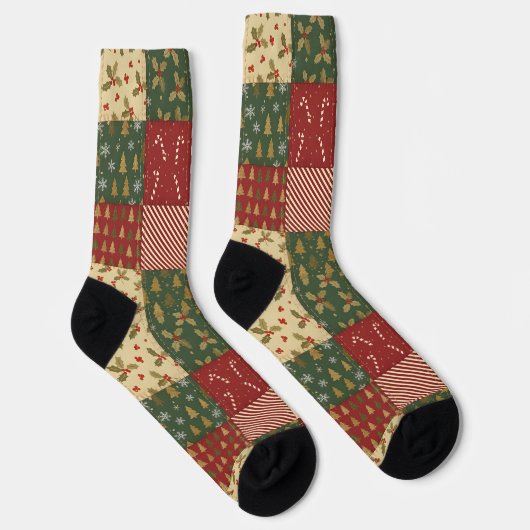 Chaussette Patchwork Christmas (Droite)