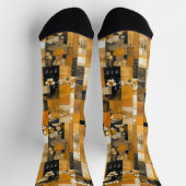 Chaussette Patchwork doré luxueux personnalisable art  (Haut)