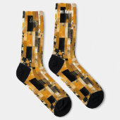 Chaussette Patchwork doré luxueux personnalisable art  (Droite)