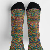 Chaussette Patchwork géométrique coloré abstrait (Haut)