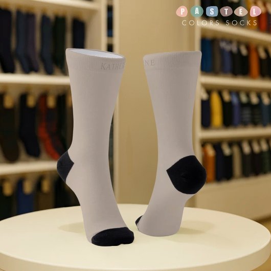 Chaussette Pâte de couleur beige marron clair doux uni