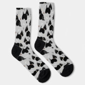 Chaussette Pâtes de Terrier écossais noir et soies d'os (Droite)