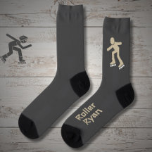 Patin à roulettes sur fond gris avec texte