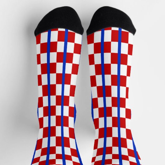 Chaussette Patriotic Checker Stripe Crew Socks (Haut)