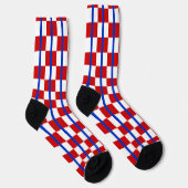 Chaussette Patriotic Checker Stripe Crew Socks (Droite)