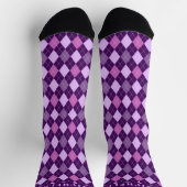 Chaussette Patte de Jacquard rose foncé violet clair personna (Haut)